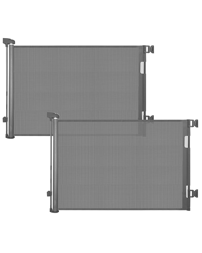 Retractable Baby Gate for Doorways and Stairs, Mesh Safety Gate for Pet by Veraste