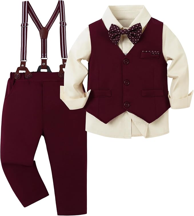 nilikastta Toddler Baby Boy Clothes Suit Gentleman Wedding Outfits Formal Dress by Nilikastta
