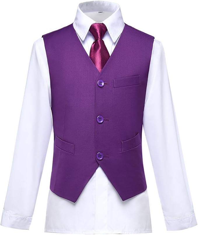 Boys Suit for Kids Teens Formal 5 Piece Tuxedo Suit Set - Image 2