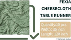 FEXIA 10 Pack Sage Green Table Runner 35x120 Inches - Image 2