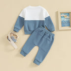 Kupretty Toddler Baby Boy Fall Winter Clothes Color Block Long Sleeve - Image 6