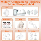 Flange Inserts 10PCS 19/21mm*5, 24mm Breast Pump Shields/Flanges Compatible - Image 3