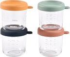 BEABA 4 Pack Glass Baby Food Jars by BEABAUSA