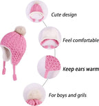 LANGZHEN Toddler Kids Infant Winter Hat, Earflap Knit Warm Cap Fleece Lined - Image 5