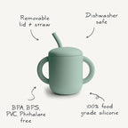 mushie 100% Silicone Training Cup & Straw - Image 9