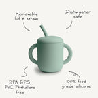 mushie 100% Silicone Training Cup & Straw - Image 2