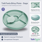 Talktools Bitsy Feeding Kid's Essentials Plate Set – Toddler Utensils, Spoon - Image 5