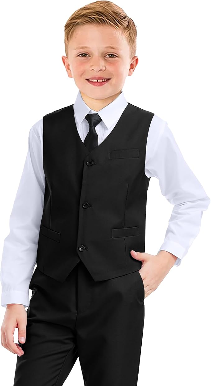 Boys’ Formal Suit 5 Piece Set, Toddler Tuxedos by KEYWANTS
