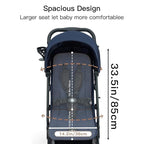 Compact Fold Baby Stroller, Lightweight Travel Toddler Stroller - Image 4