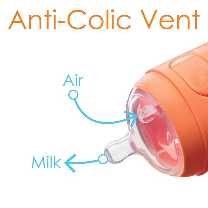PopYum 5 oz Orange Anti-Colic Formula Making/Mixing/Dispenser Baby Bottles - Image 4
