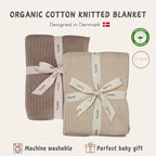 Knitted Organic Cotton Baby Blanket- Swaddle Blanket - Image 3