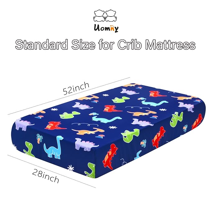 UOMNY Crib Sheet, Dinosaur Crib Sheets Baby Sheet - Image 7