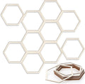 Gerrii 36 Pcs 4. 7 Inch Honeycomb Decorations Unfinished Wooden Hexagon Wall by Gerrii