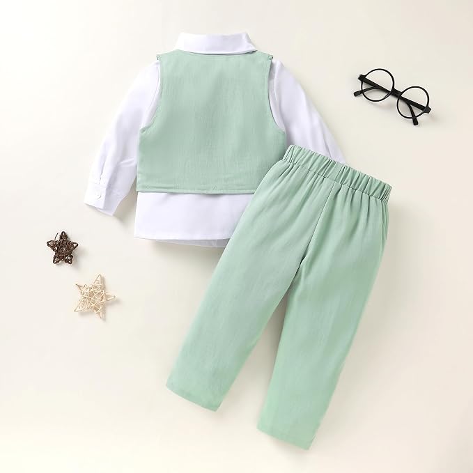YOUNGER TREE Toddler Boy Clothes Suit Gentleman Wedding Outfits Baby Formal - Image 2