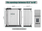 43.5-48 Inch Extra Wide Baby & Dog Gate, Pressure Mounted No Drill, Indoor - Image 2