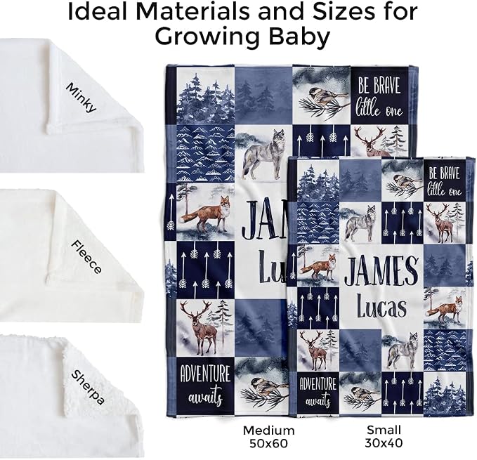 MDPrints Global Woodland Personalized Baby Blankets - Image 5