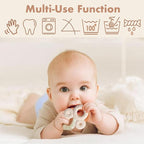 Baby Teething Bibs 6-Pack with Attachable Teether - Image 3