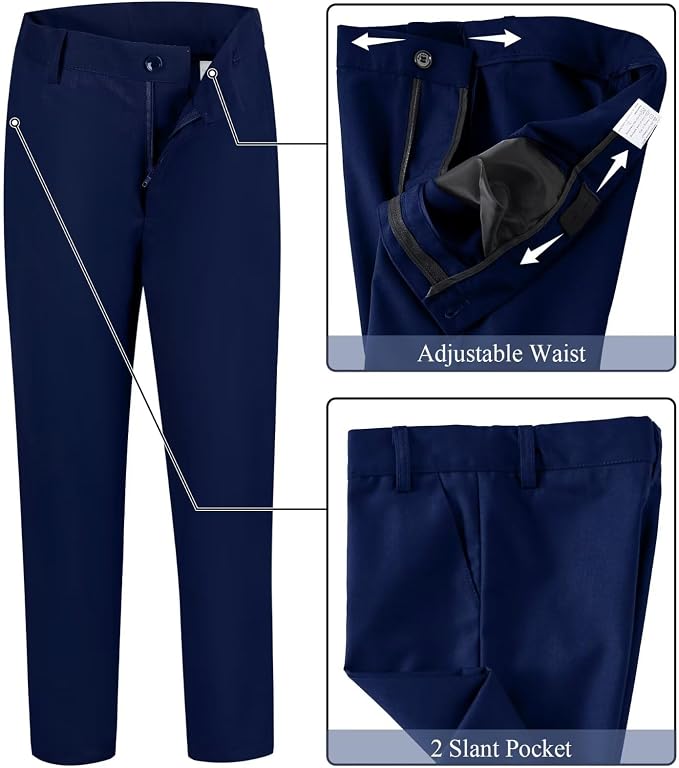 Boy's Suit Formal Slim Fit 5 Pieces Suit Set Blazer Vest Pants - Image 5