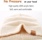 Moon Kitty 2PCS Baby Beanie Soft Toddler Beanie Warm Knitted Infant Winter Hats - Image 3