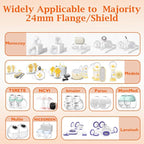 Flange Inserts 10PCS 19/21mm*5, 24mm Breast Pump Shields/Flanges Compatible - Image 2