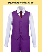 Boys’ Formal Suit 5 Piece Set, Toddler Tuxedos - Image 4