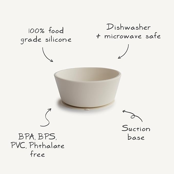 mushie Silicone Suction Bowl | BPA-Free Non-Slip Design - Image 7