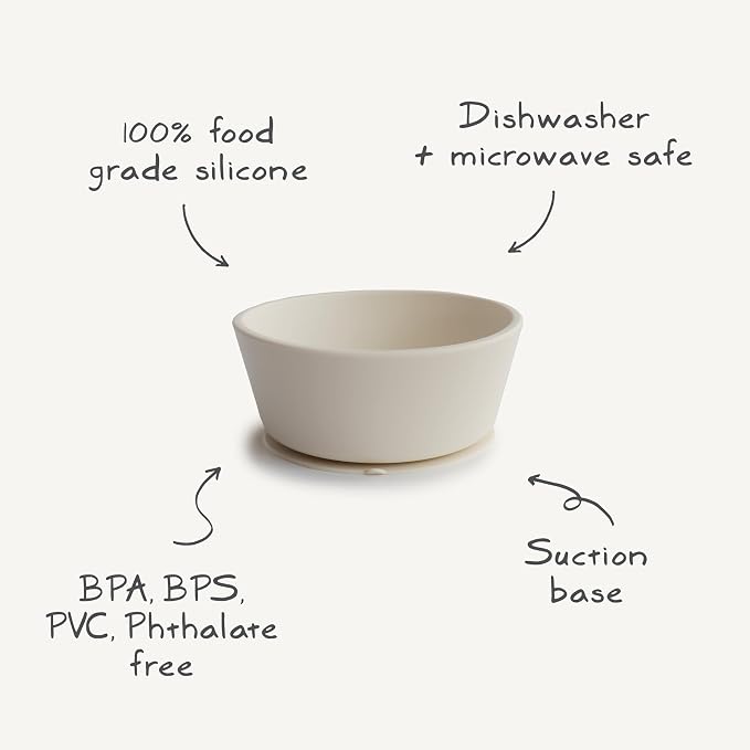 mushie Silicone Suction Bowl | BPA-Free Non-Slip Design - Image 8