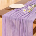 Socomi Lilac Purple Table Runner Spring Easter Cheesecloth Table Runner 170 by Socomi