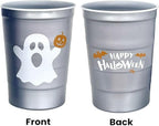 16 oz. Party Cups 'Happy Halloween' Ghost Design - Image 2