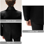 Boys Suit for Toddler Tuxedo Kids Formal Suits Set 5 Pieces Wedding Outfit - Image 4
