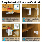 Upgraded Magnetic Cabinet Locks Baby Proofing Cabinet Lock - Image 6