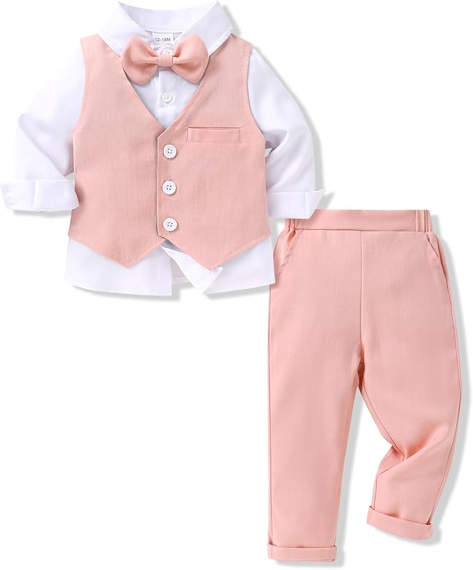 YOUNGER TREE Toddler Boy Clothes Suit Gentleman Wedding Outfits Baby Formal by YOUNGERTREE