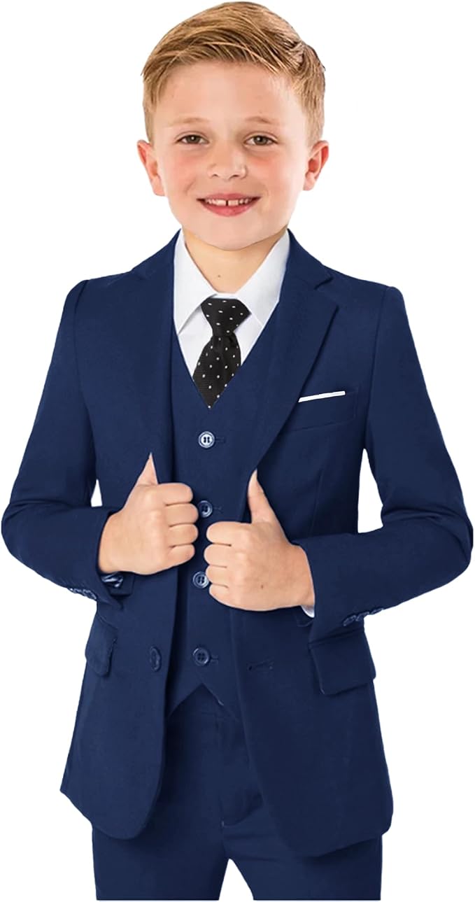 Boys’ Formal Suit 5 Piece Set, Toddler Tuxedos by KEYWANTS