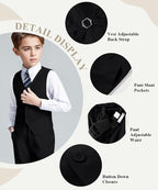 Visaccy Boys Suits Slim Fit Dress Clothes Ring Bearer Outfit - Image 2