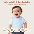8-Pack Cotton Baby Drool Bibs - Image 3