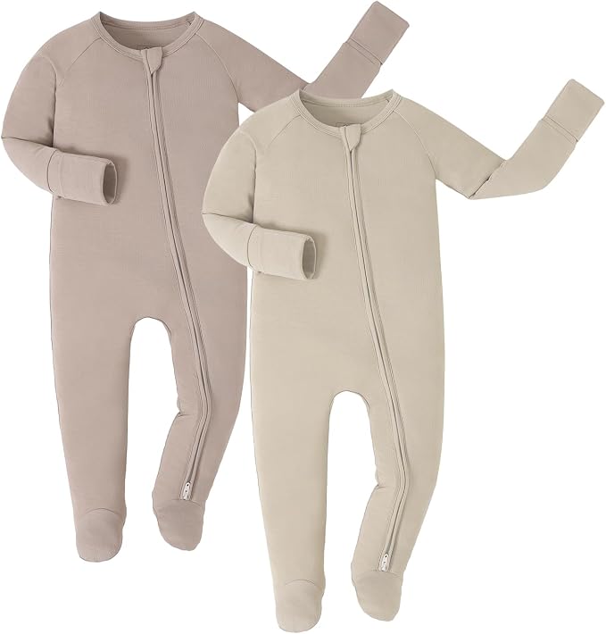 JunNeng Viscose from Bamboo Baby Sleeper, Newborn Footie Pajamas by JunNeng