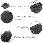 ohsofy Infant Baby Boy Oxford Shoes PU Leather Loafers Rubber and Soft Sole - Image 3
