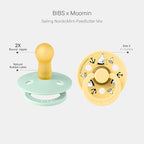 BIBS Colour Moomins Pacifier 2-Pack, BPA Free Pacifier, Round Nipple. Natural - Image 2