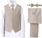Boys' Suits Formal Slim Fit Tuxedo Boys Vest and Pants Set by DHTS