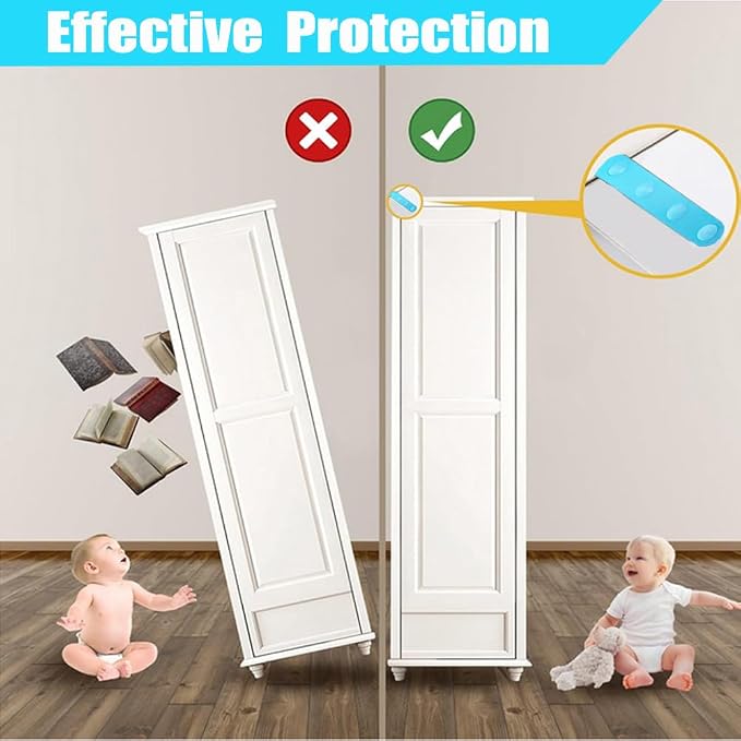 Anti Tip Furniture Anchors for Baby Pet Proofing, Furniture Wall Anchor - Image 8