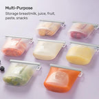 Nuliie 7 Pcs Silicone Breastmilk Storage Bags Reusable, 8oz/240ml Double - Image 2