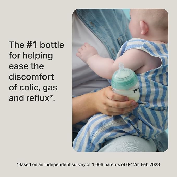 Tommee Tippee Advanced Anti-Colic 12 Piece Set, 5 oz and 9 oz BPA Free Bottles - Image 2