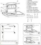 Baby Changing Station Wall Mounted: Horizontal Diaper Changing Table Foldable - Image 6
