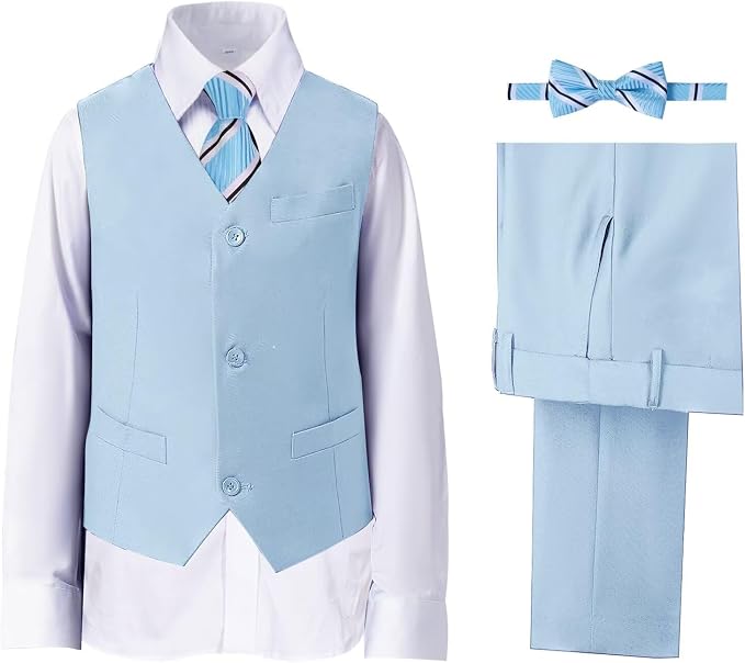 Boys' Suits Formal Slim Fit Tuxedo Boys Vest and Pants Set by DHTS
