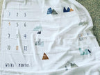 100% Organic Cotton Muslin Monthly Baby Milestone Blanket - Image 6