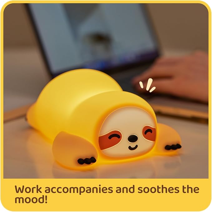 DREAMING MY DREAM Night Light for Kids, Squishy Sloth Night Light, LED Novelty - Image 6