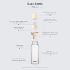 BIBS Baby Bottle 9 oz / 270 ml Silicone Nipple - Image 2