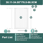 40.55" Tall 1.37" Ultra Narrow Spacing Dogs Pets Baby Gate - Image 6