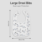 Muslin Baby Drool Bibs for Unisex Boys Girls, 6 Pack Soft Cotton Baby Bib for - Image 7