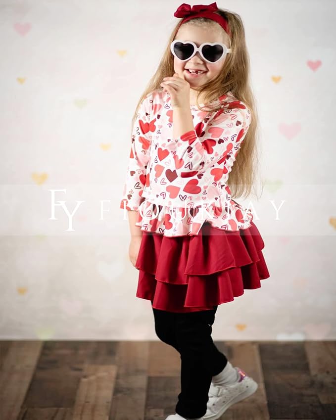 fioukiay Girl Fall Winter Clothes Toddler Girls Spring Outfits Baby Girl Floral - Image 4